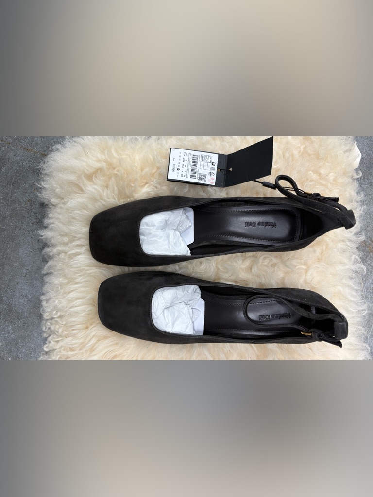 Massimo Dutti Heeled Shoes With Square Vamp 100% Goat Leather — image 4 of 6